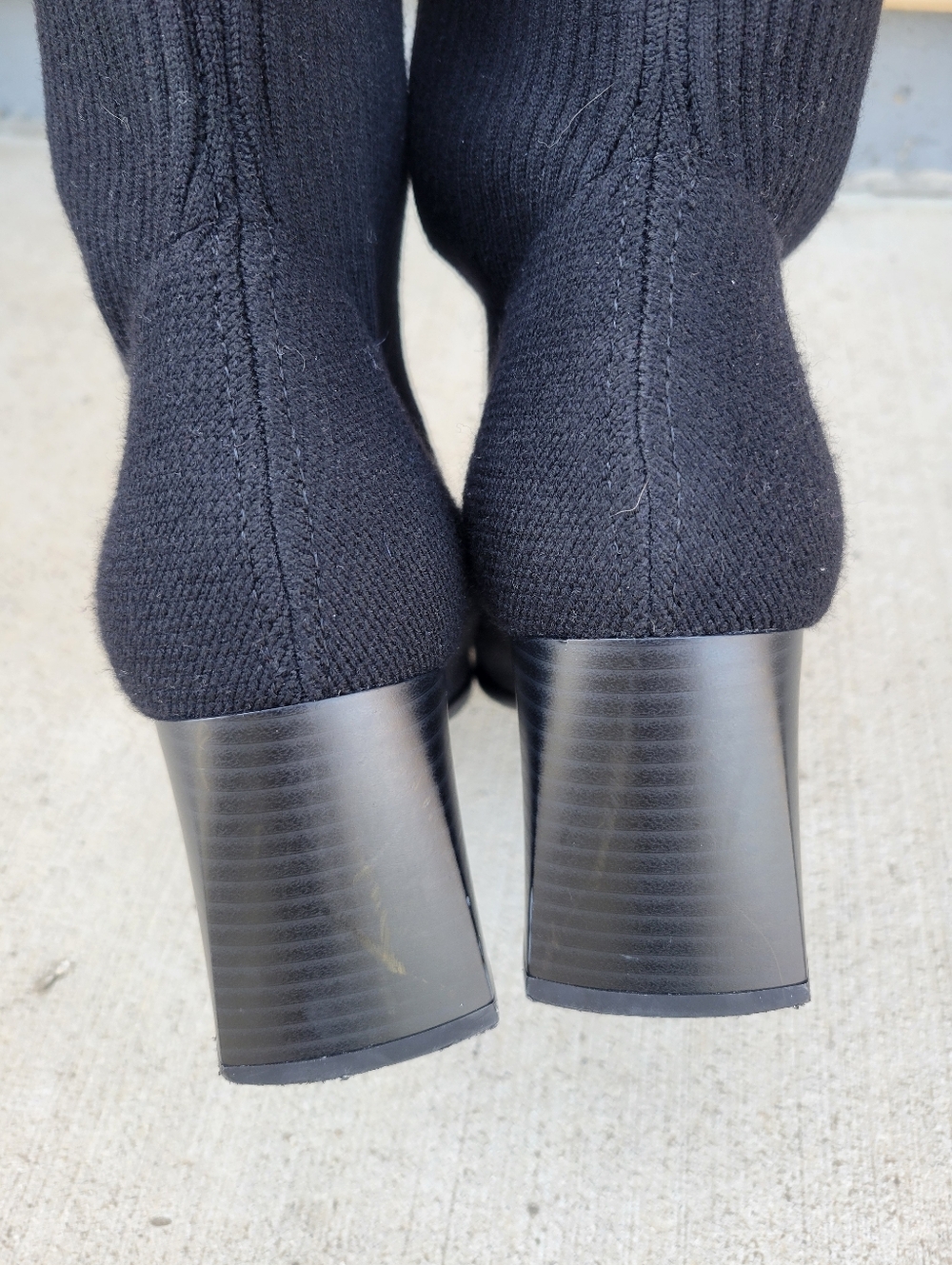 VIVAIA Tessa Round-Toe Water-Repellent Wool Knee High Boots Black Size 41/9.5 - Picture 9 of 12